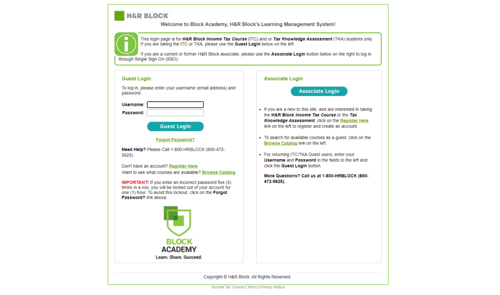 HR block academy