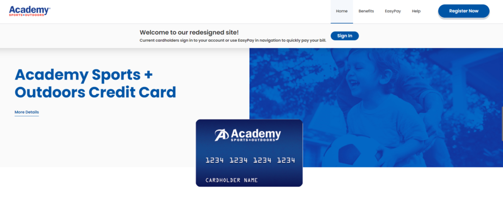 academy sports credit card login