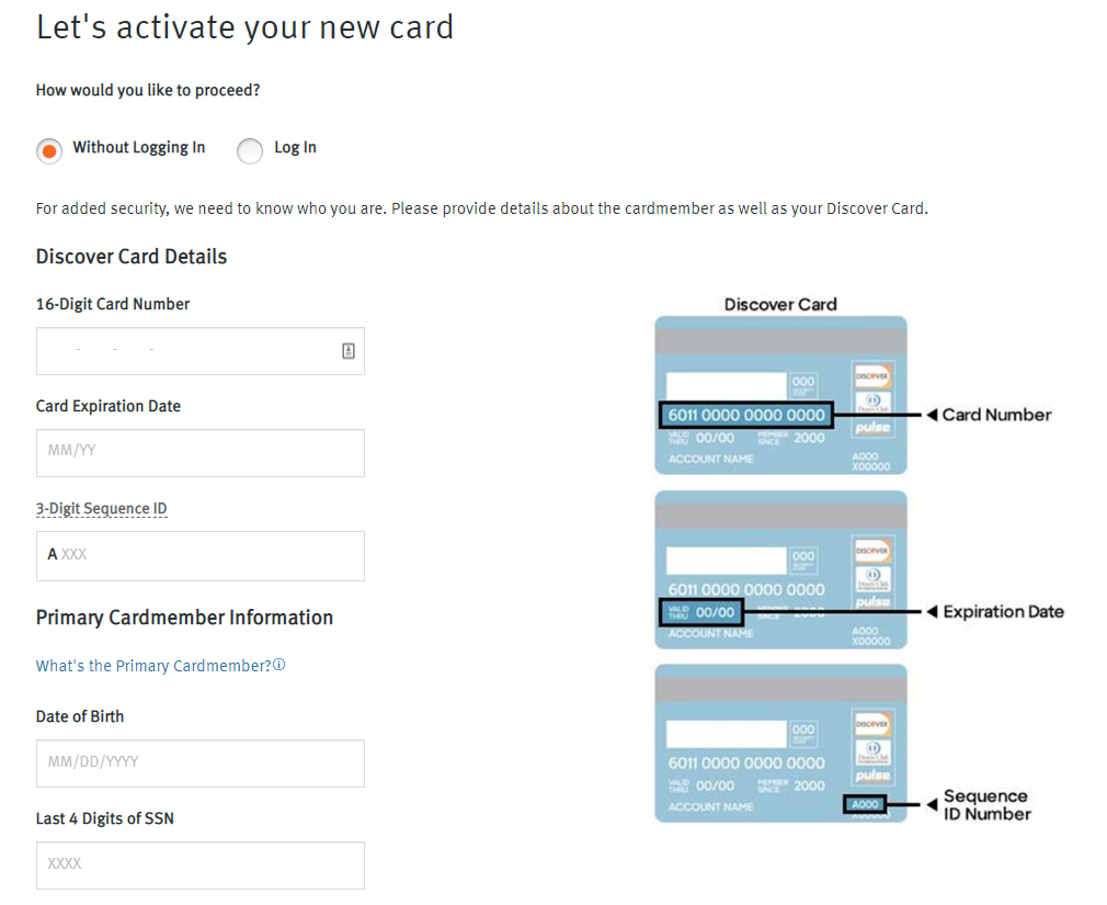 Activate Discover Credit Card