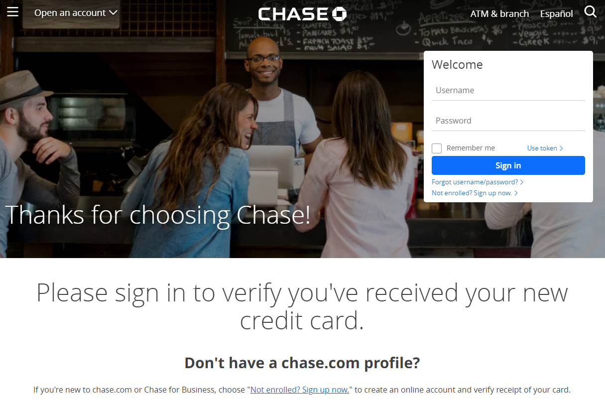 How to Activate a Chase Credit Card?